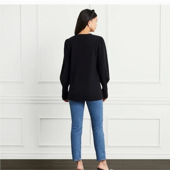 Hill House NWT Black 100% Merino Wool Silvia Pullover Sweater L SOLD OUT - Picture 10 of 13